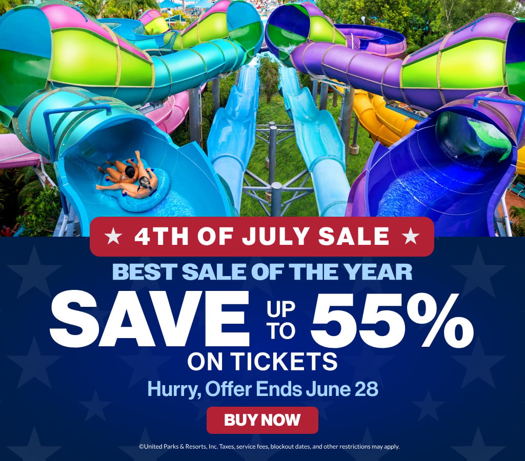 4th of July Sale Save up to 55% on Tickets