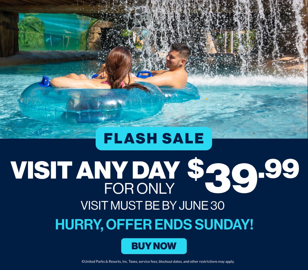 Flash sale visit any day for only $39.99 through June 30