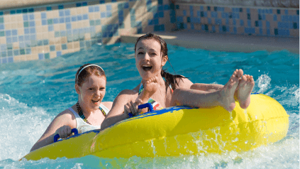 Children tubing at Aquatica Orlando