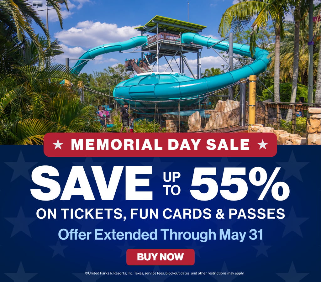 Memorial Day Sale Save up to 55% on tickets, fun cards & passes